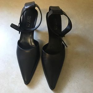 Gucci Ankle Strap Kitten Heels